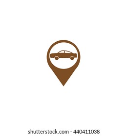 passenger car, an icon