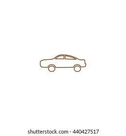 passenger car, an icon