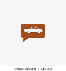 passenger car, an icon