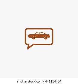 passenger car, an icon