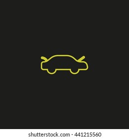 passenger car, an icon