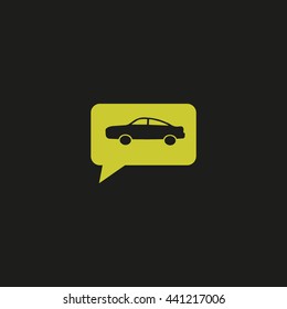 passenger car, an icon