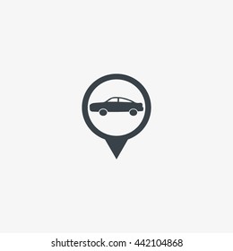passenger car, an icon