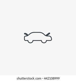 passenger car, an icon