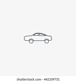 passenger car, an icon