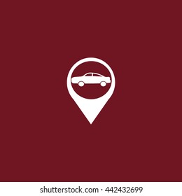 passenger car, an icon