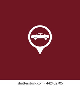 passenger car, an icon