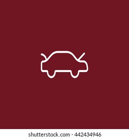 passenger car, an icon