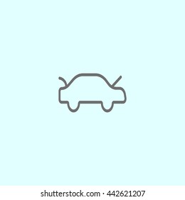 passenger car, an icon