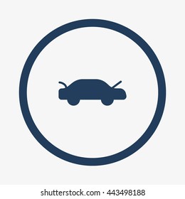 passenger car, an icon