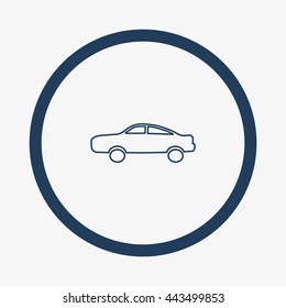 passenger car, an icon