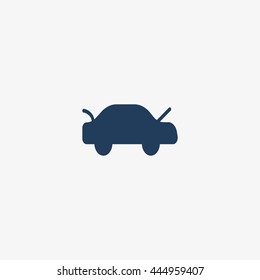 passenger car, an icon