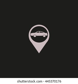 passenger car, an icon