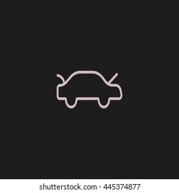 passenger car, an icon