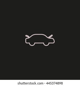 passenger car, an icon