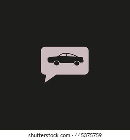 passenger car, an icon