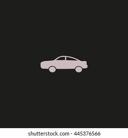 passenger car, an icon