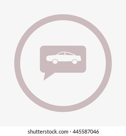 passenger car, an icon