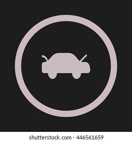 passenger car, an icon