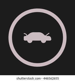 passenger car, an icon