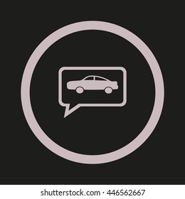 passenger car, an icon