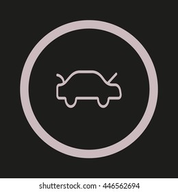 passenger car, an icon