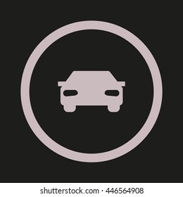 passenger car, an icon