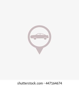 passenger car, an icon