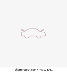 passenger car, an icon