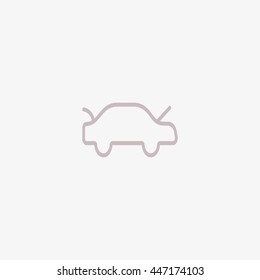 passenger car, an icon
