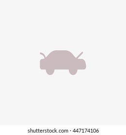 passenger car, an icon