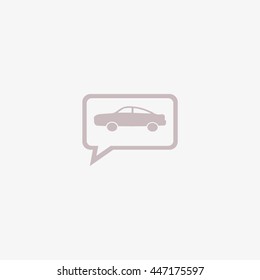 passenger car, an icon