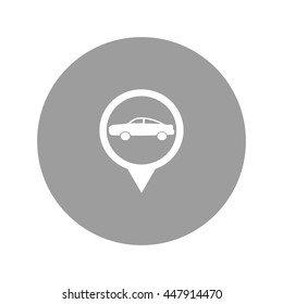 passenger car, an icon