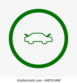 passenger car, an icon