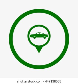 passenger car, an icon