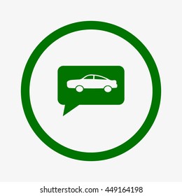 passenger car, an icon