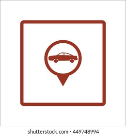 passenger car, an icon