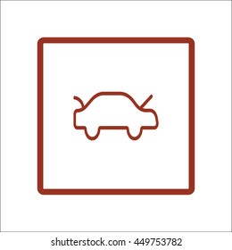 passenger car, an icon