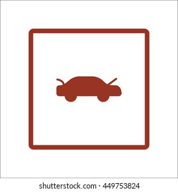 passenger car, an icon