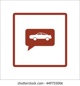 passenger car, an icon