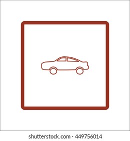 passenger car, an icon