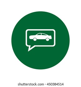 passenger car, an icon