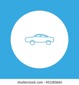 passenger car, an icon