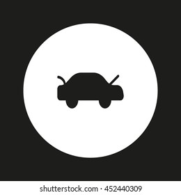 passenger car, an icon