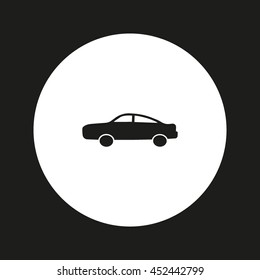 passenger car, an icon