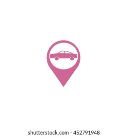 passenger car, an icon