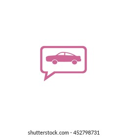 passenger car, an icon