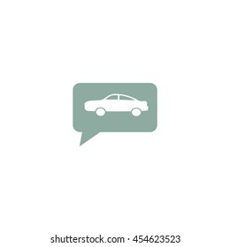passenger car, an icon
