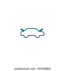 passenger car, an icon
