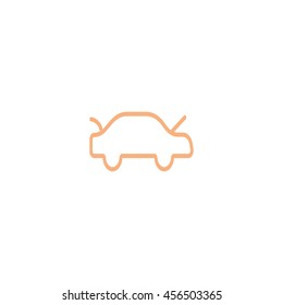 passenger car, an icon